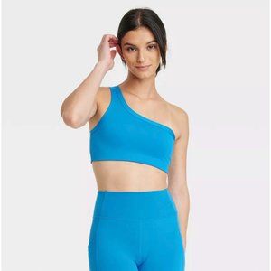 All In Motion - Women's Support Asymmetrical Sports Bra - Blue - XS (0-2)